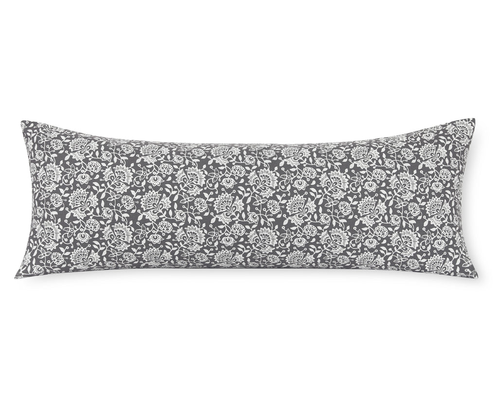 Lille in Graphite, Large Lumbar Pillow