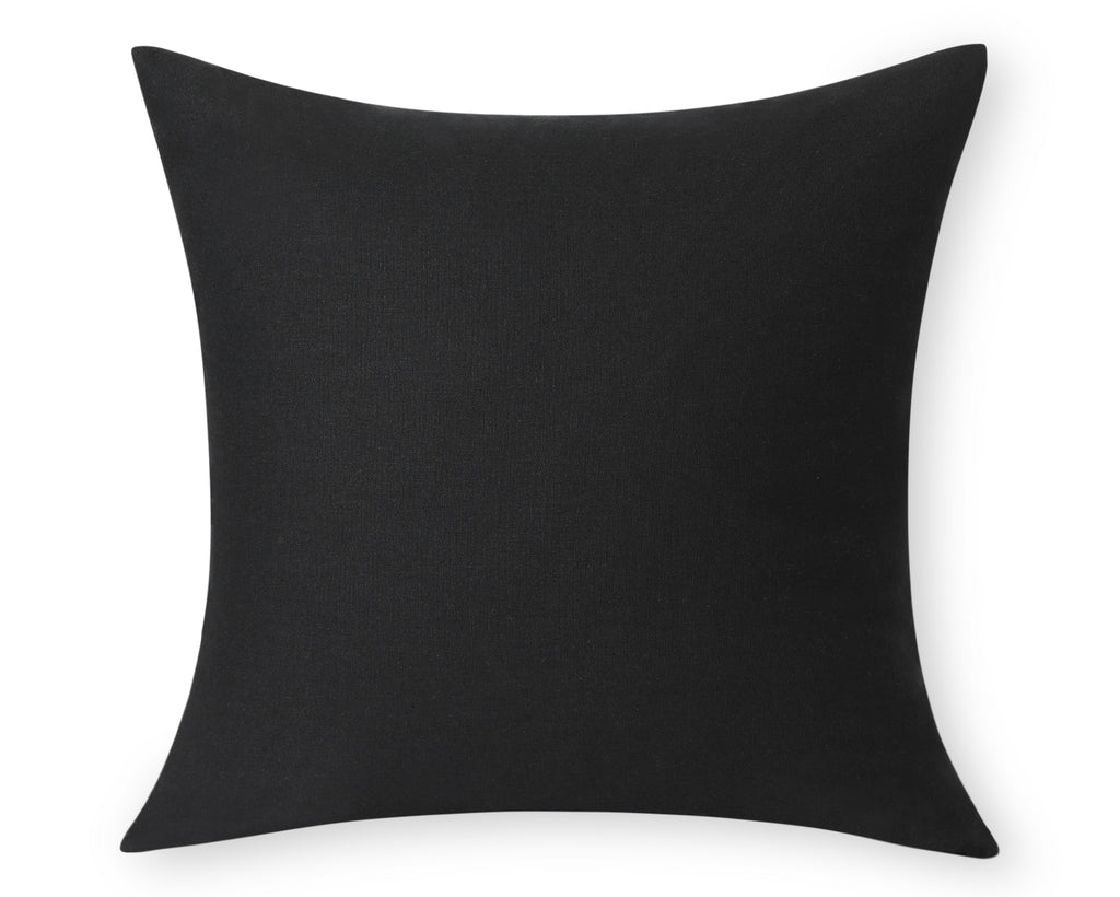 Black Linen Pillow Cover | Stitched Select Linen Collection