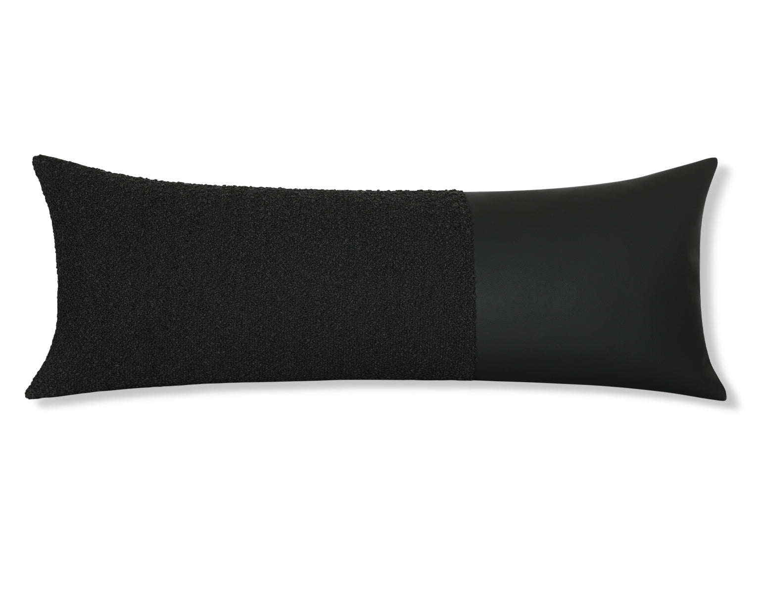 Indi, Boucle + Faux Leather, Long Lumbar