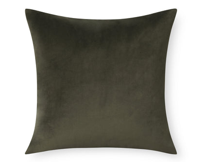 Velvet Pillow Cover, Green - Main Image