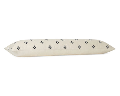 Maho, 12"x46", Cotton Block Printed Long Lumbar Pillow