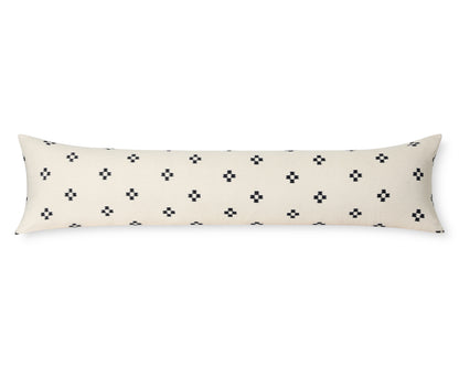 Maho, 12"x46", Cotton Block Printed Long Lumbar Pillow