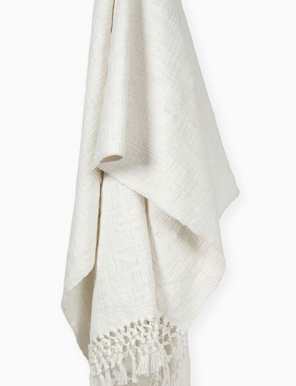 Aida Throw, Ivory Throw Blankets Coterie Brooklyn 