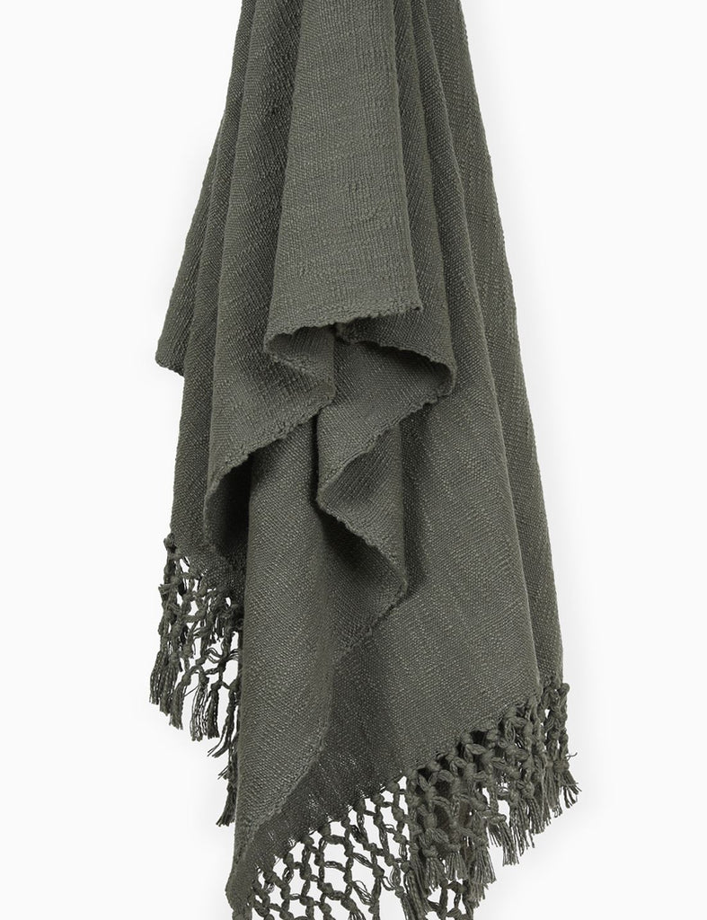 Aida Throw, Olive Throw Blankets Coterie Brooklyn 