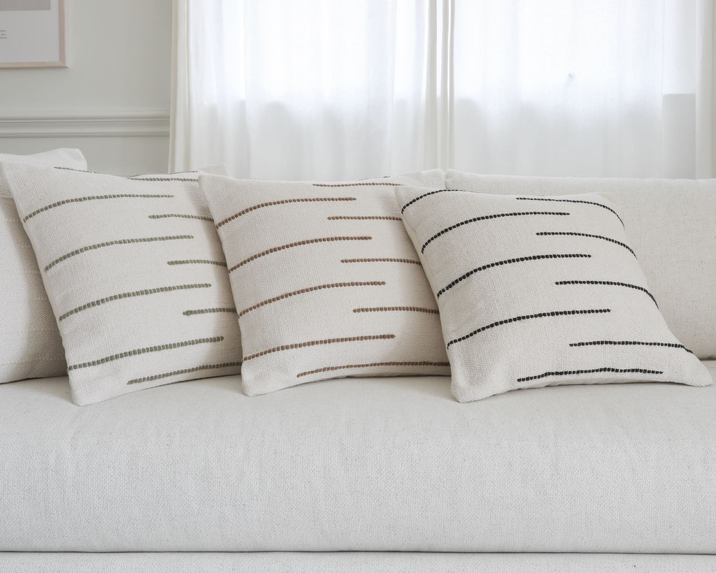 Astor, Ivory and Black Decorative Pillows Coterie Brooklyn 