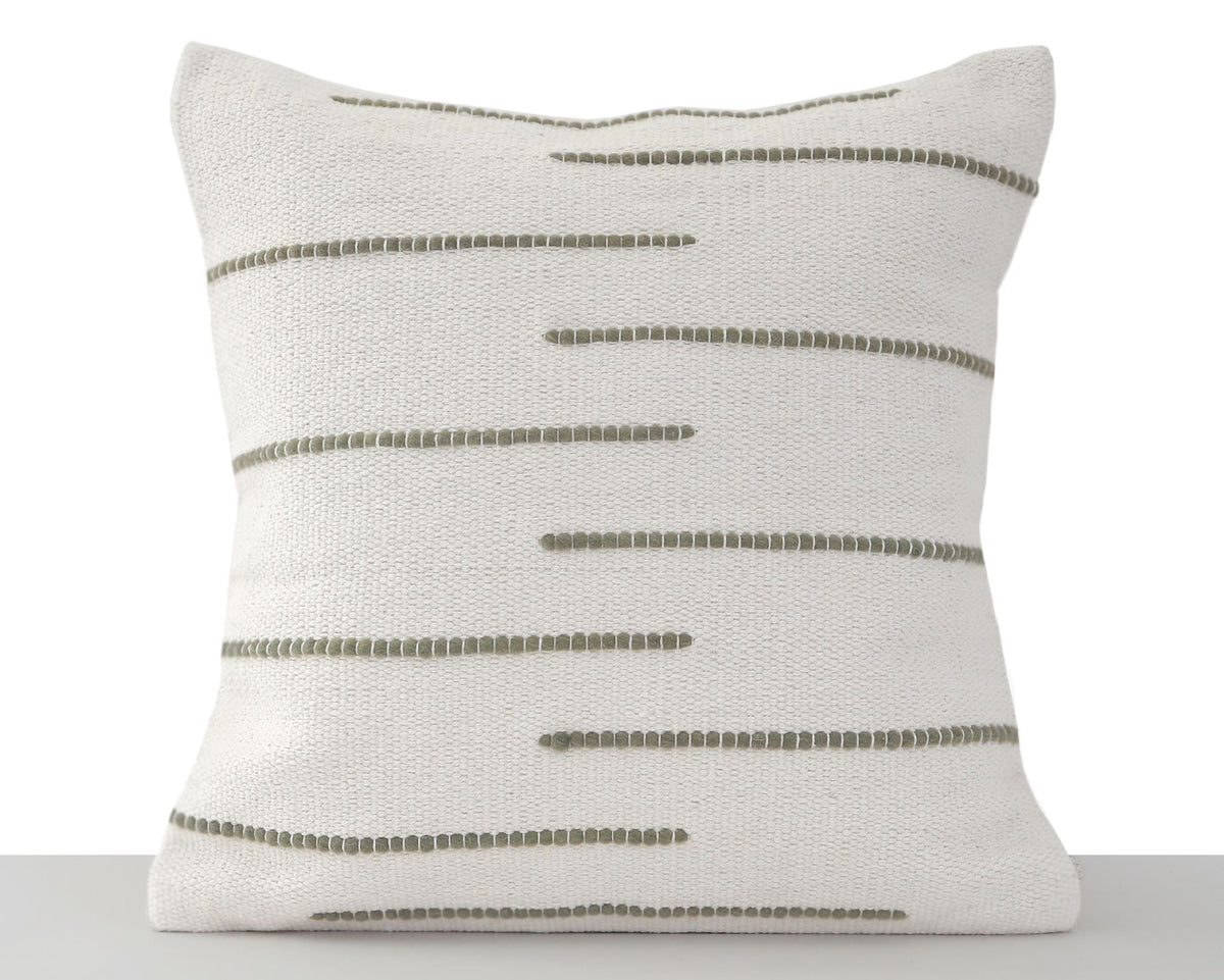 Handwoven Ivory and Sage Green Pillow Cover – Coterie, Brooklyn