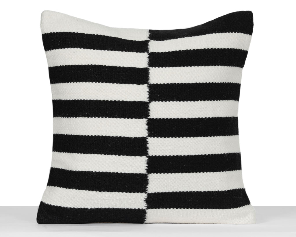 Cyprus, Black Wool Cover Decorative Pillows Coterie Brooklyn 