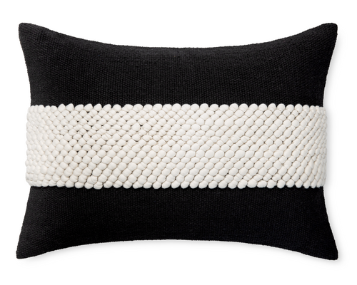 Houston, Black Lumbar Pillow