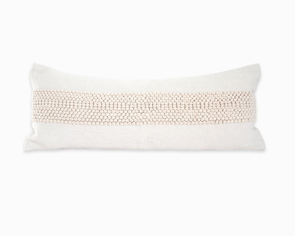 Cream on Black Cotton Nubby Handwoven Pillow Cover – Coterie, Brooklyn