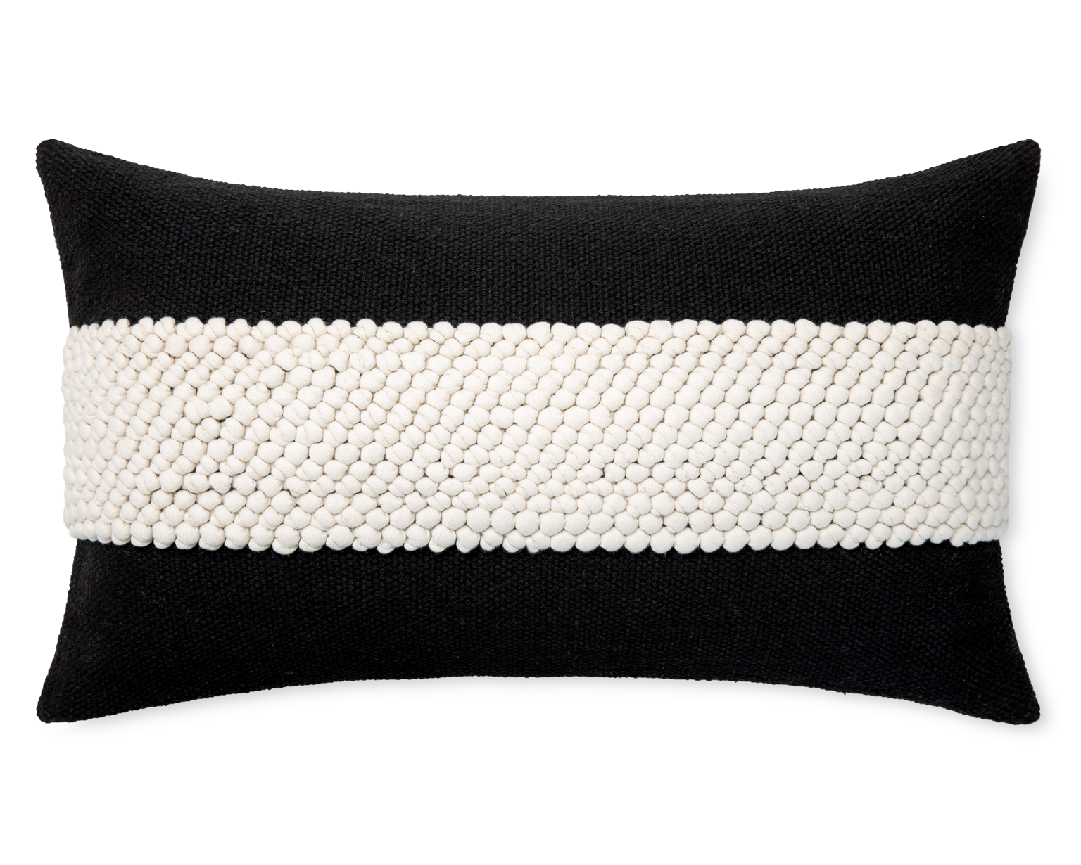 Houston, Black Lumbar Pillow