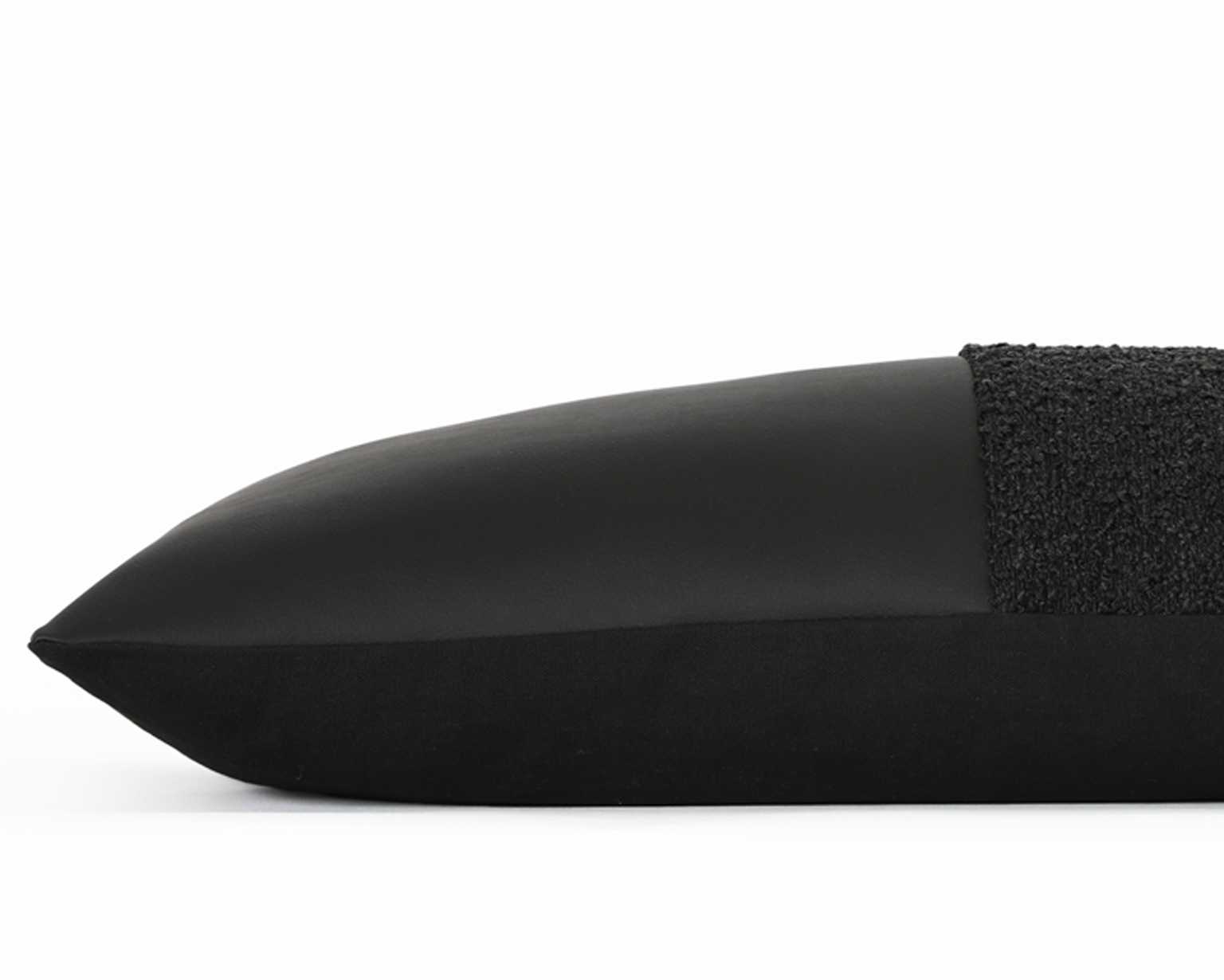 Indi, Boucle + Faux Leather, Long Lumbar