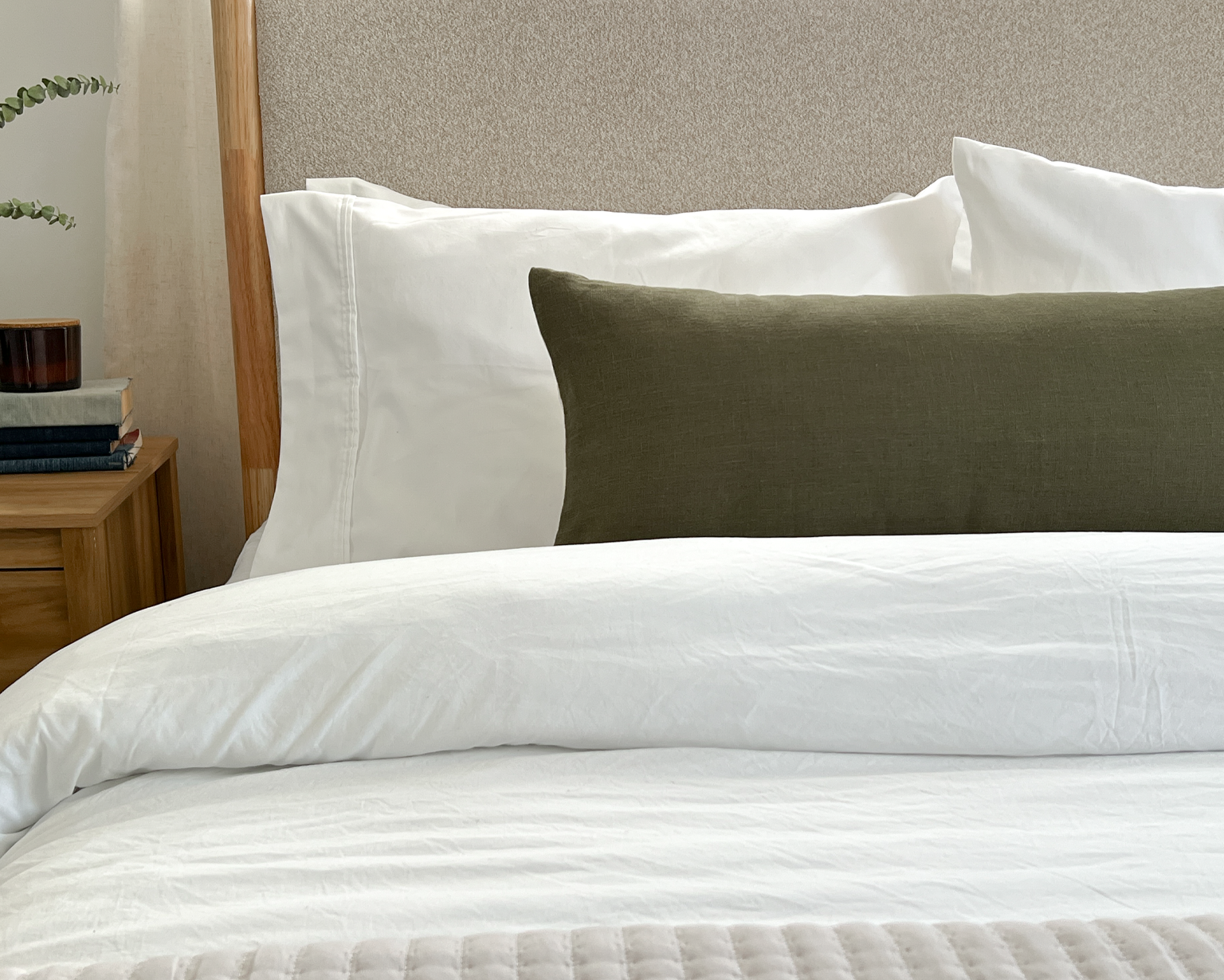 Moss Linen Pillow Cover