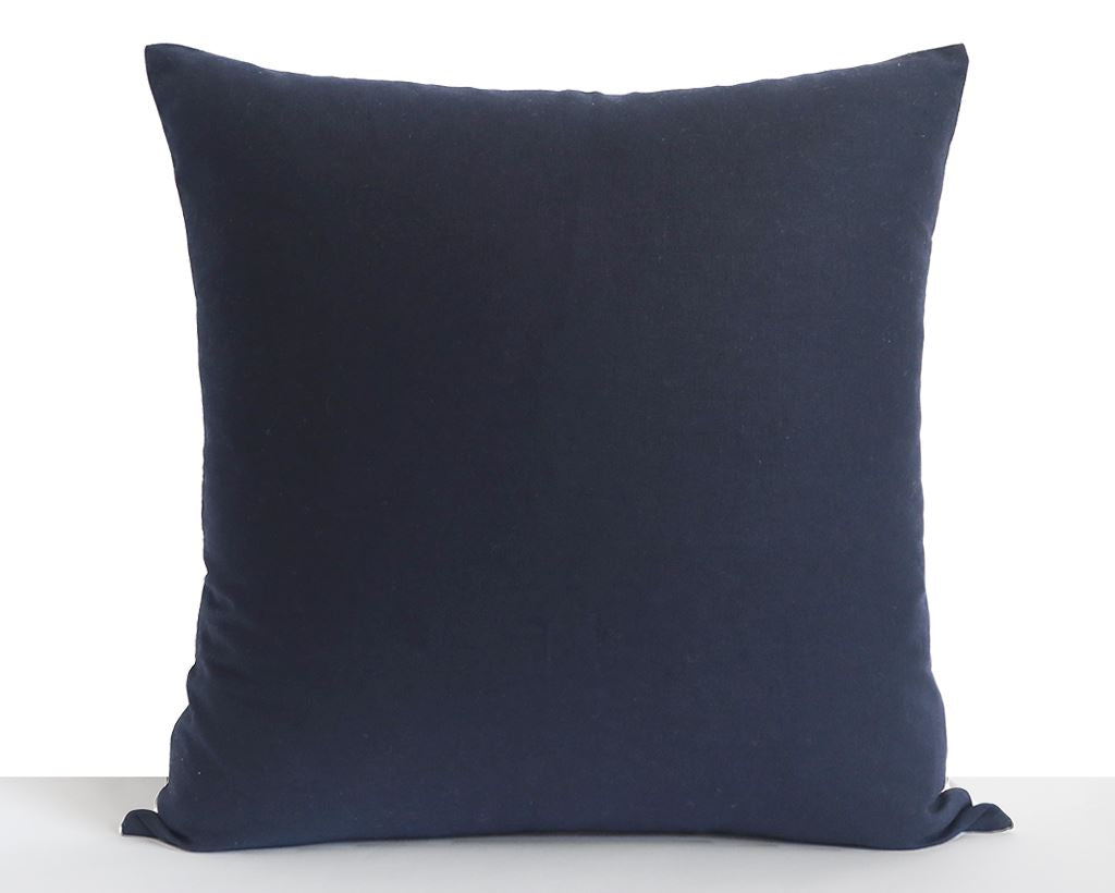 Linen Pillow Cover, Navy Decorative Pillows Coterie Brooklyn 