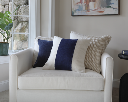 Loyola in Indigo, Wool Pillow Cover