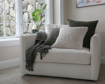 Velvet Pillow Cover, Olive