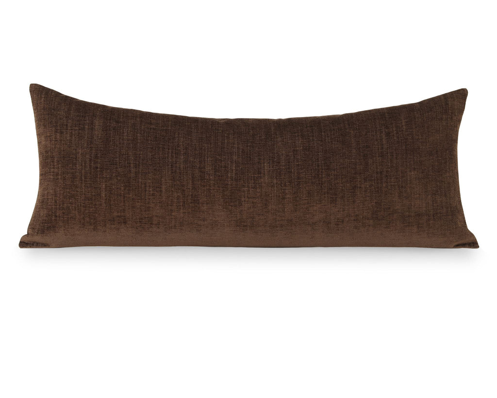 Roux, Bark Velvet, 14"x36" Large Lumbar Decorative Pillows Coterie Brooklyn 