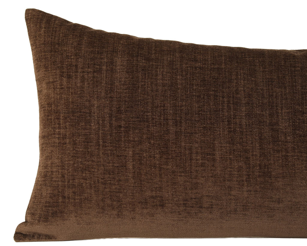 Roux, Bark Velvet, 14"x36" Large Lumbar Decorative Pillows Coterie Brooklyn 