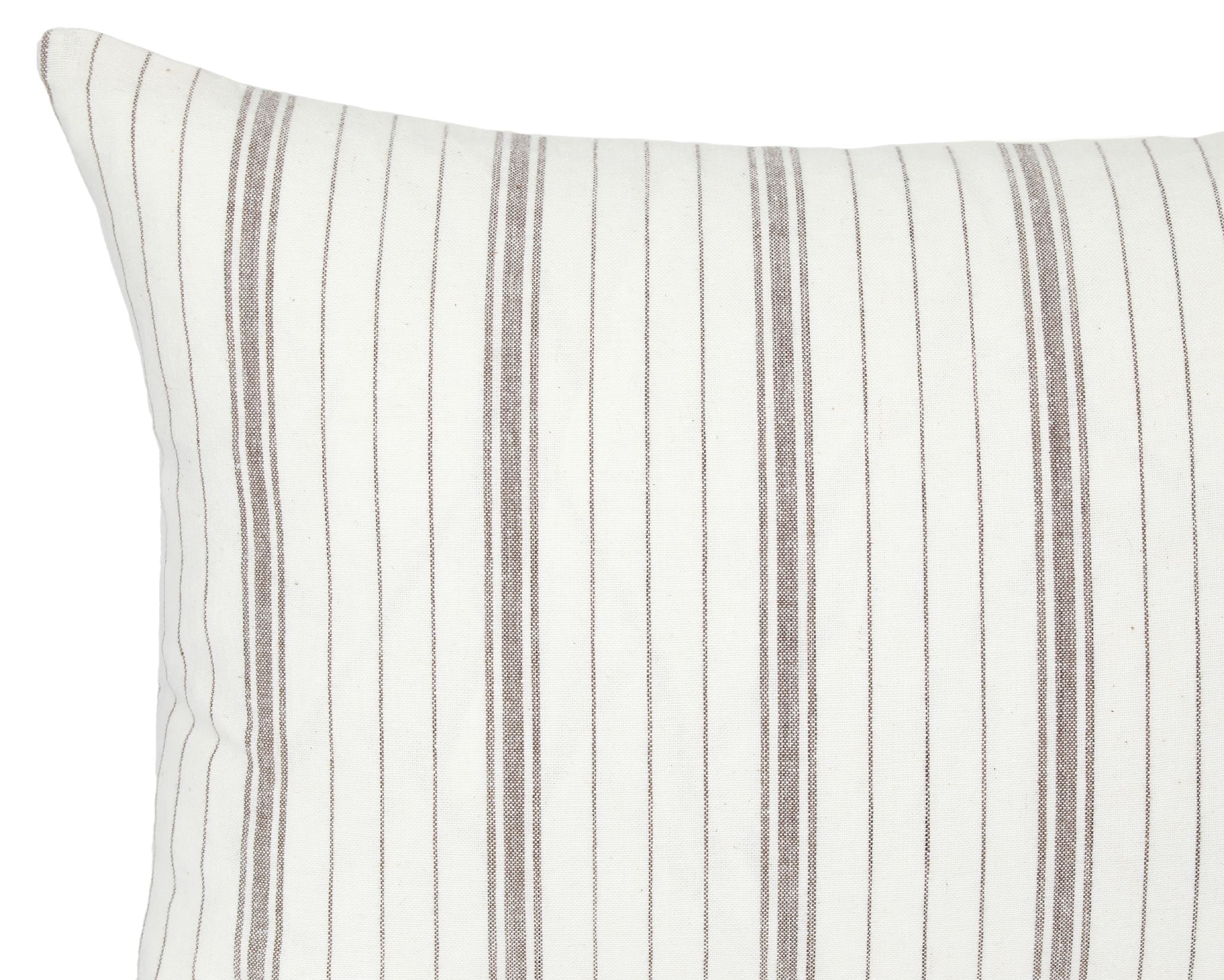 Stripe qq, Cream and Brown Decorative Pillows Coterie Brooklyn 