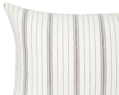 Stripe qq, Cream and Brown Decorative Pillows Coterie Brooklyn 