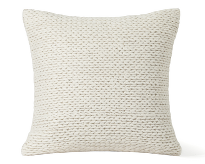 Sycamore, Chunky Knit Wool Pillow Cover, Clearance