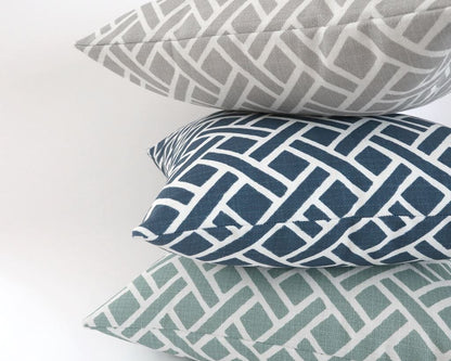 Tisbury Outdoor, Aqua Decorative Pillows Coterie Brooklyn 