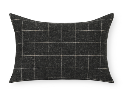 Townsend, Charcoal Windowpane Pillow Cover