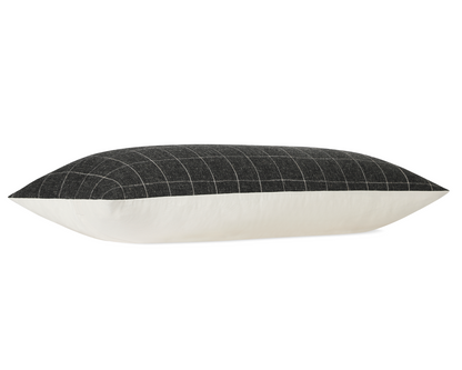 Townsend, Charcoal Windowpane Pillow Cover