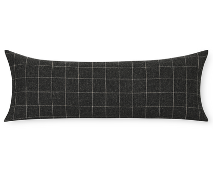 Townsend, Charcoal Windowpane Pillow Cover