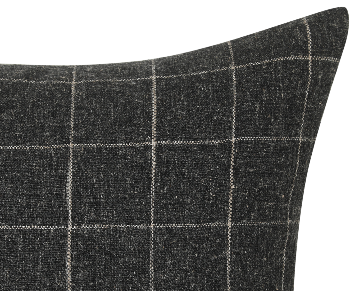 Townsend, Charcoal Windowpane Pillow Cover