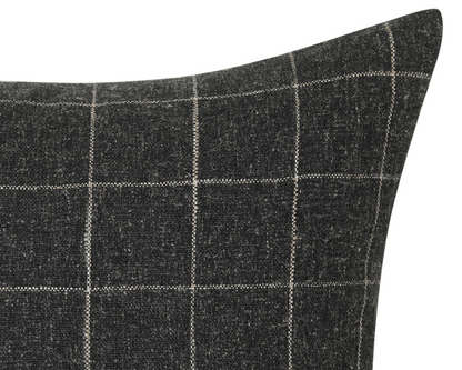 Townsend, Charcoal Windowpane Pillow Cover