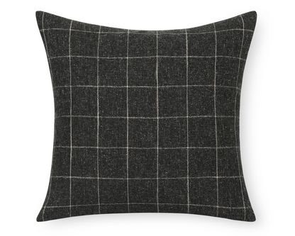 Townsend, Charcoal Windowpane Pillow Cover