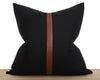 Antibes, Black Decorative Pillows Stitched By Grace 
