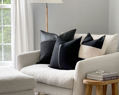 Antibes, All Black Decorative Pillows Coterie Brooklyn 