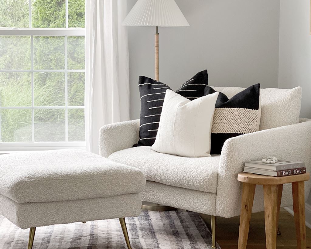 Astor, Black and Cream Decorative Pillows Coterie Brooklyn 