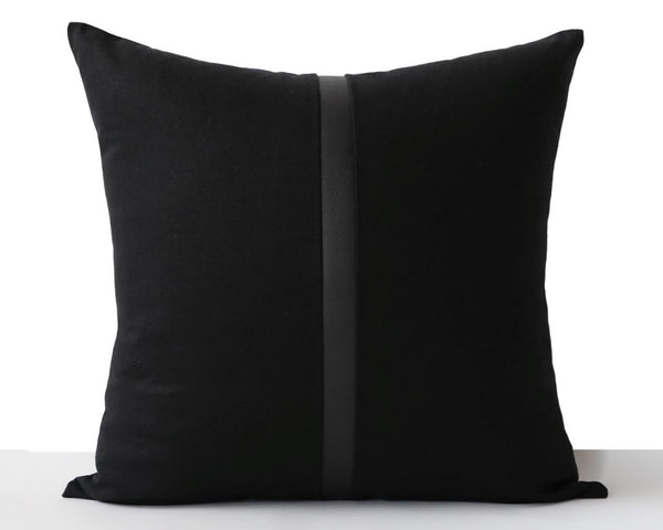 Linen and Faux Leather Pillow Cover – Coterie, Brooklyn