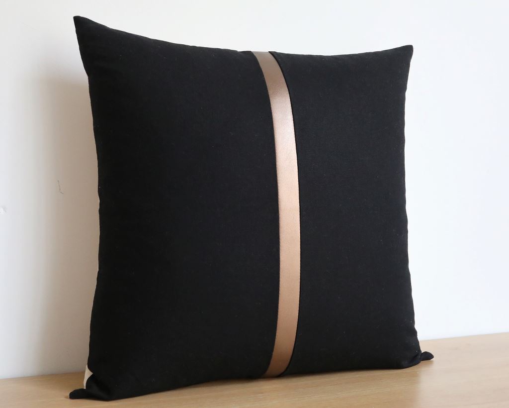 Antibes, Bronze Accent Decorative Pillows Stitched By Grace 