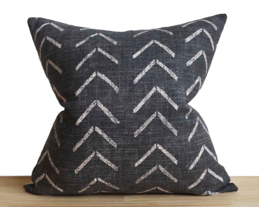 Asha, Onyx Decorative Pillows Stitched By Grace 