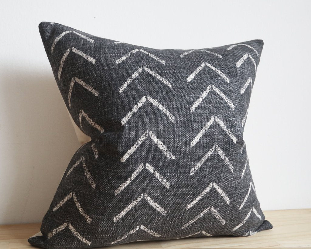 Asha, Onyx Decorative Pillows Stitched By Grace 