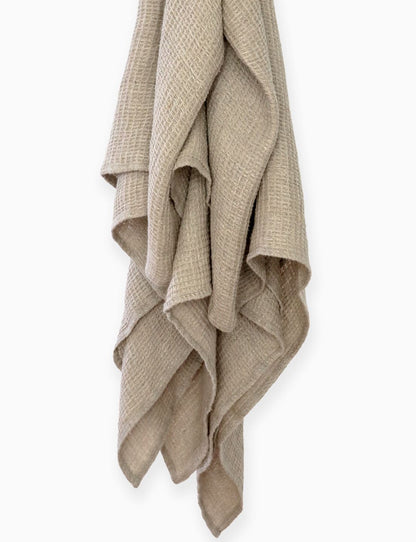 Ava, Waffle Linen Throw Blanket Throw Blankets Coterie Brooklyn 