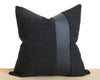 Caruso, All Black, Boucle Decorative Pillows Stitched By Grace 