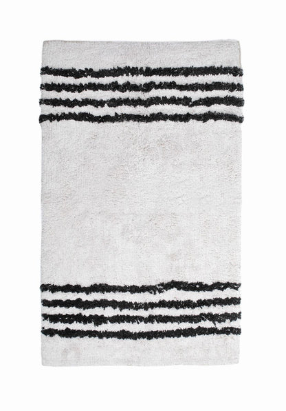 Bristol Bath Mat, Ivory and Black Bath Mats & Rugs Coterie Brooklyn 