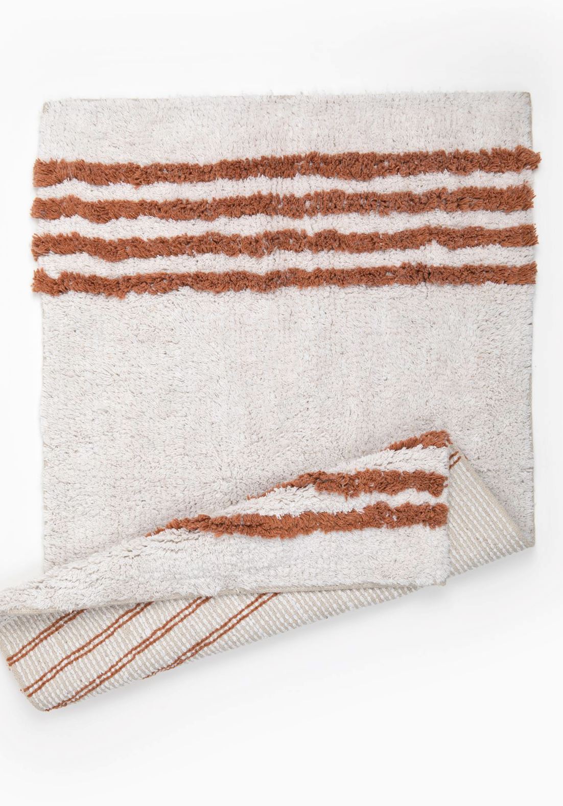 Bristol Bath Mat, Ivory and Rust Bath Mats & Rugs Coterie Brooklyn 