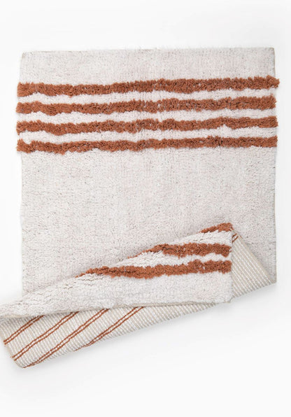 Bristol Bath Mat, Ivory and Rust Bath Mats & Rugs Coterie Brooklyn 