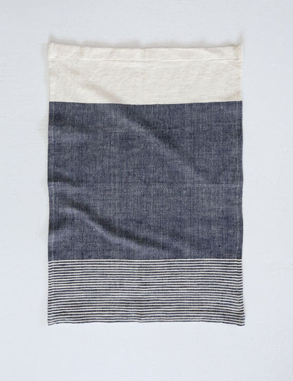 Ethiopian Cotton Tea Towel, Navy Kitchen Linens Sets Coterie Brooklyn 