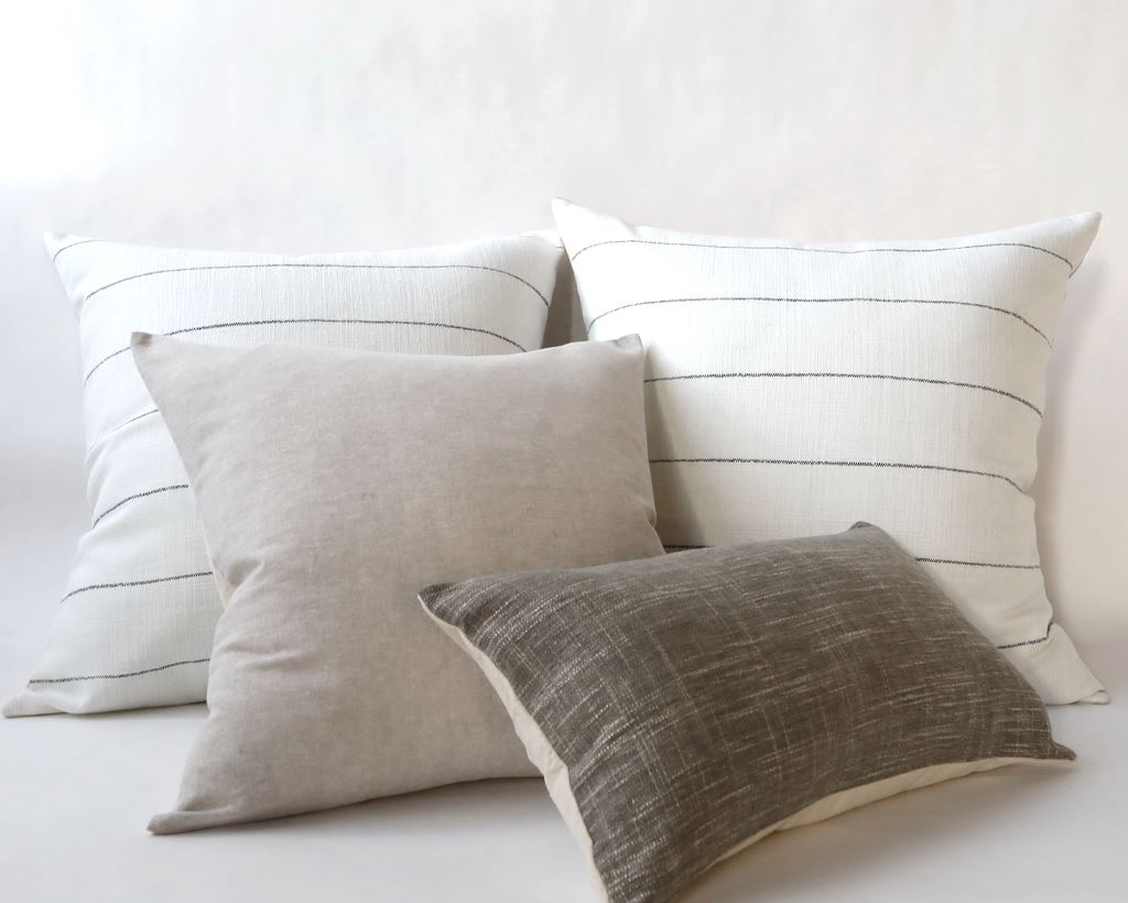 Hudson, Ivory and Onyx Decorative Pillows Coterie Brooklyn 