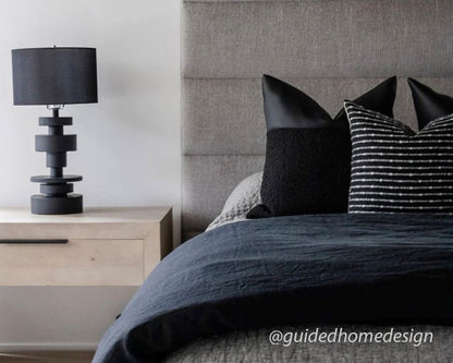 Indi, All Black Decorative Pillows Coterie Brooklyn 