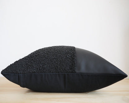 Indi, All Black (Redesigned) Decorative Pillows Stitched By Grace 