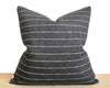 Ivy, Charcoal Decorative Pillows Stitched By Grace 