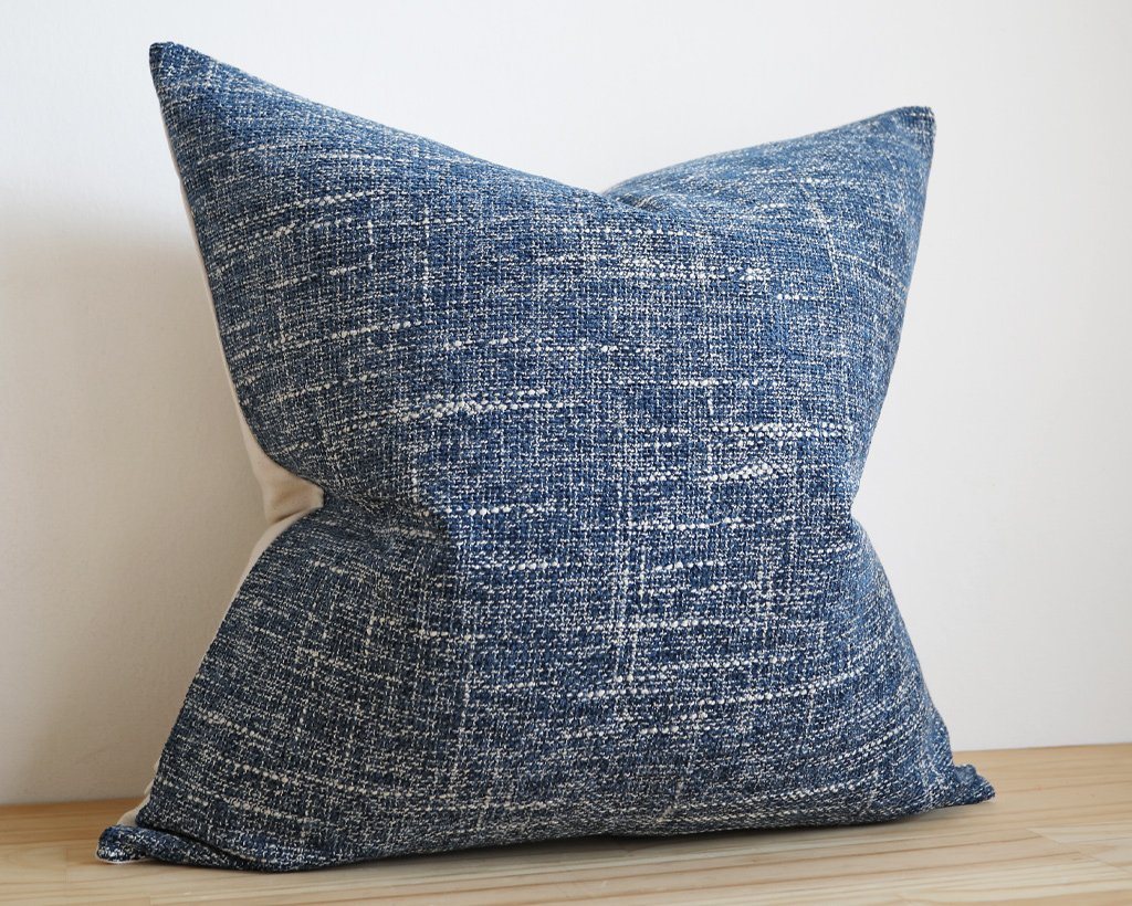 Katonah, Indigo Decorative Pillows Stitched By Grace 