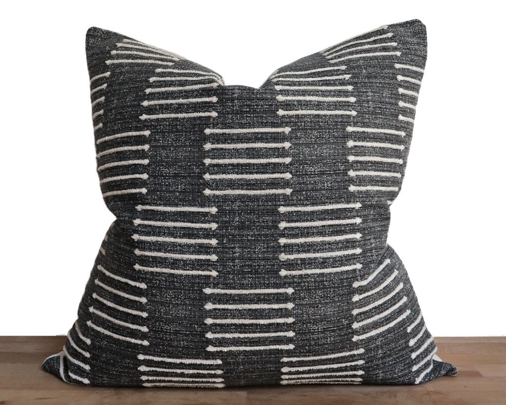Kingston, Onyx Decorative Pillows Stitched By Grace 